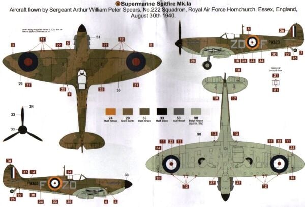 1/48 Supermarine Spitfire Mk.Ia (YENİ KALIP)