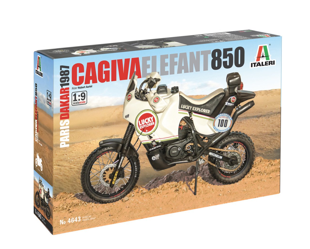 1/9  Cagiva Elefant 850 Paris-Dakar 1987