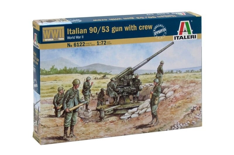 1/72 ITALIAN 90/53 GUN with CREW