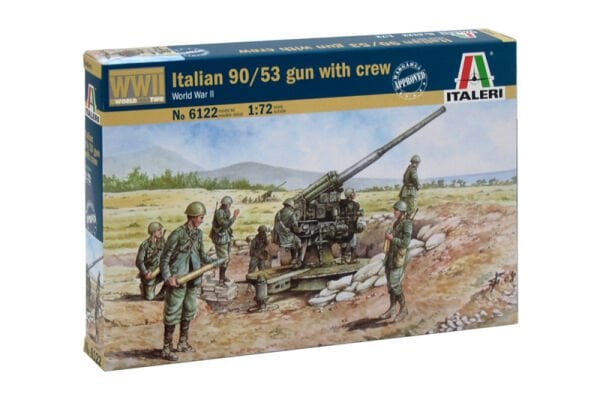 1/72 ITALIAN 90/53 GUN with CREW