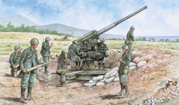 1/72 ITALIAN 90/53 GUN with CREW