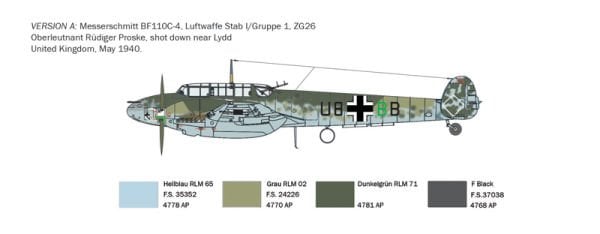 1/72  BF-110 C Zestorer