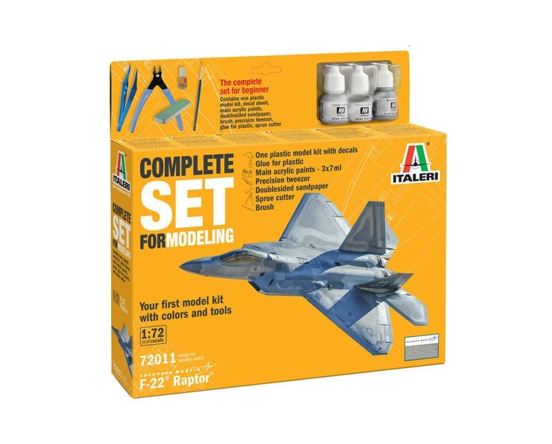 1/72 F-22 RAPTOR - Complete Set For Modeling - Starter kit
