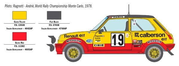 1/24  Renault r5 Alpine Rally