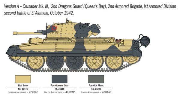 1/35   Crusader Mk. III with British Crew  (Contains 9 Figures)