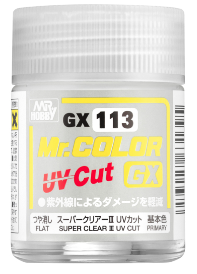 Mr.Hobby GX-113 18 ml. Flat, Super Clear III UV Cut