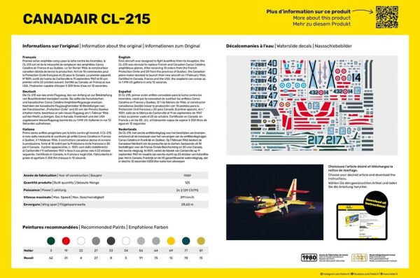 1/72  Canadair  CL-215 ( Boya ve yapıştırıcılı set)