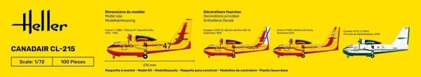 1/72  Canadair  CL-215 ( Boya ve yapıştırıcılı set)