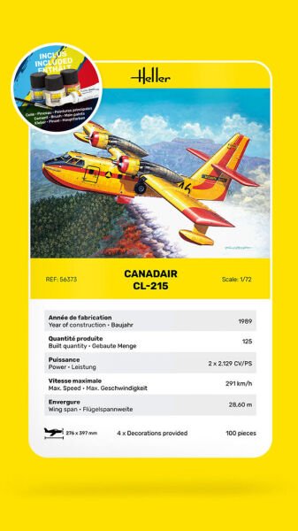 1/72  Canadair  CL-215 ( Boya ve yapıştırıcılı set)