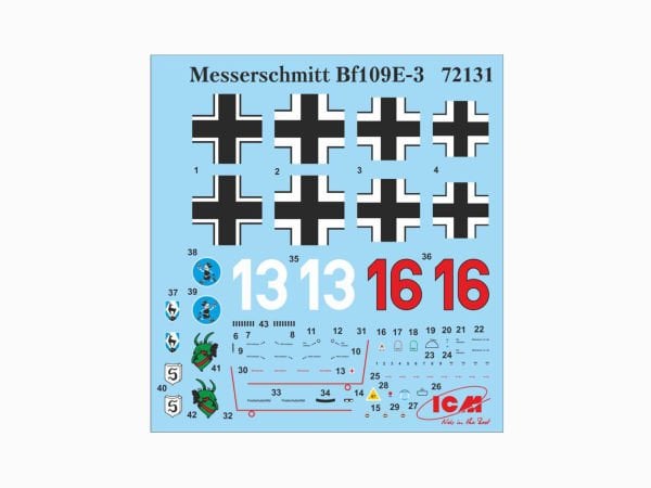 1/72  MESSSERCHMITT  BF-109E-3 WW2 GERMAN FIGHTER