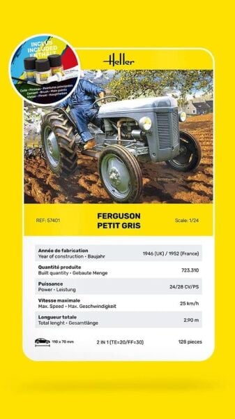 1/24 FERGUSON PETIT GRIS ( Boya ve yapıştırıcılı set)