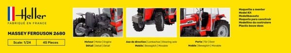 1/24 MASSEY FERGUSON 2680 (Boya ve yapıştırıcılı set)