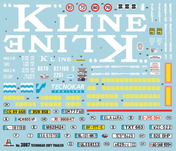 1/24  TECNOKAR 20' CONTAINER TRAILER