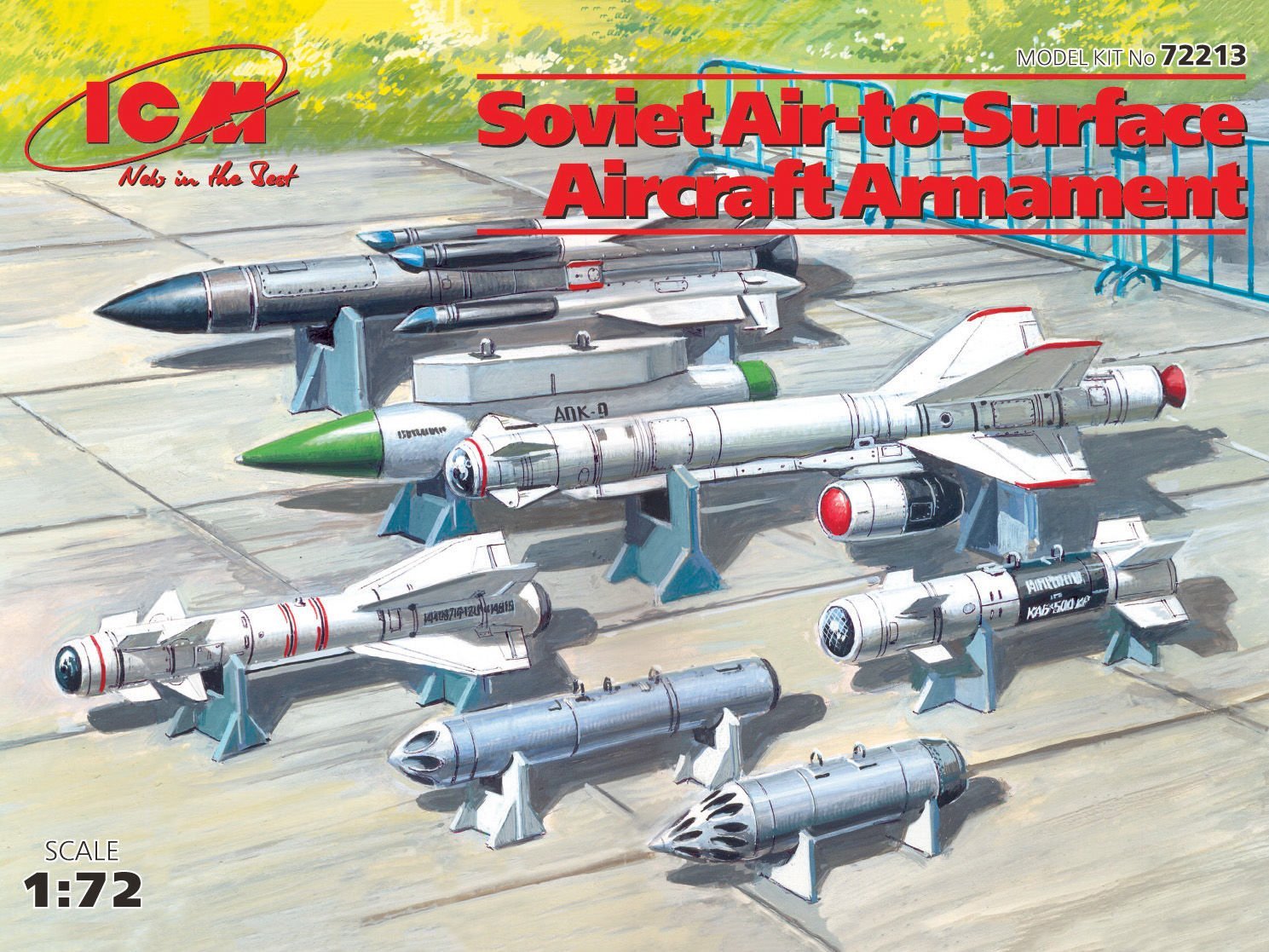 1/72 Soviet Air-to-Surface Aircraft Armament X-29T, X-31P, X-59M missiles, KAB-500Kr guided bombs, B-13L and B-8M1 rocket containers, APK-9-container, AKU-58-1 launchers