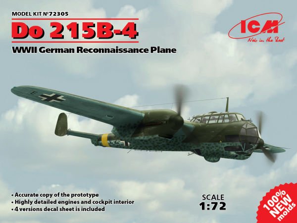 1/72 Do 215B-4 WWII Reconnaissance Plane