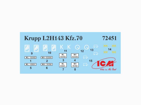 1/72 Krupp L2H143 Kfz.70 German Light Army Truck