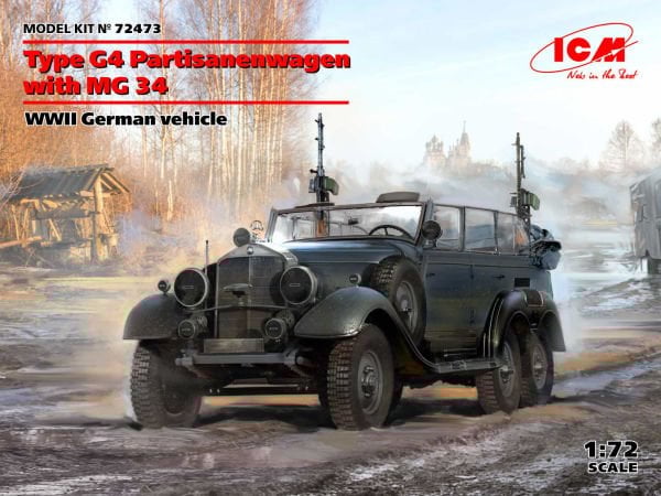 1/72 Type G4 Partisanenwagen with MG 34 WWII German vehicle