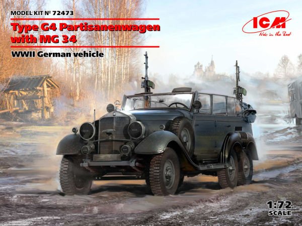1/72 Type G4 Partisanenwagen with MG 34 WWII German vehicle