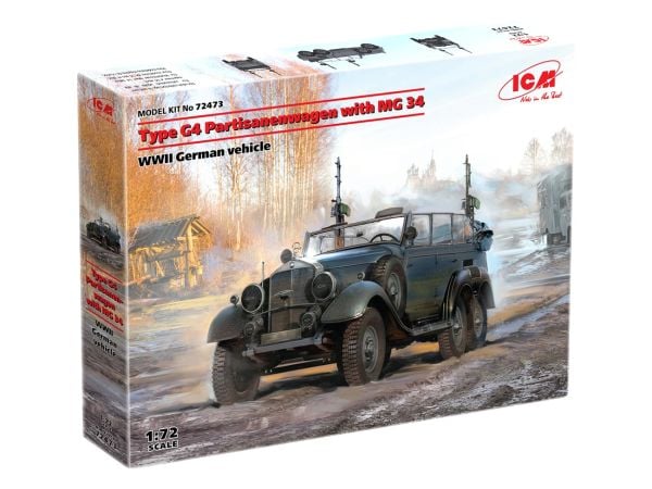 1/72 Type G4 Partisanenwagen with MG 34 WWII German vehicle