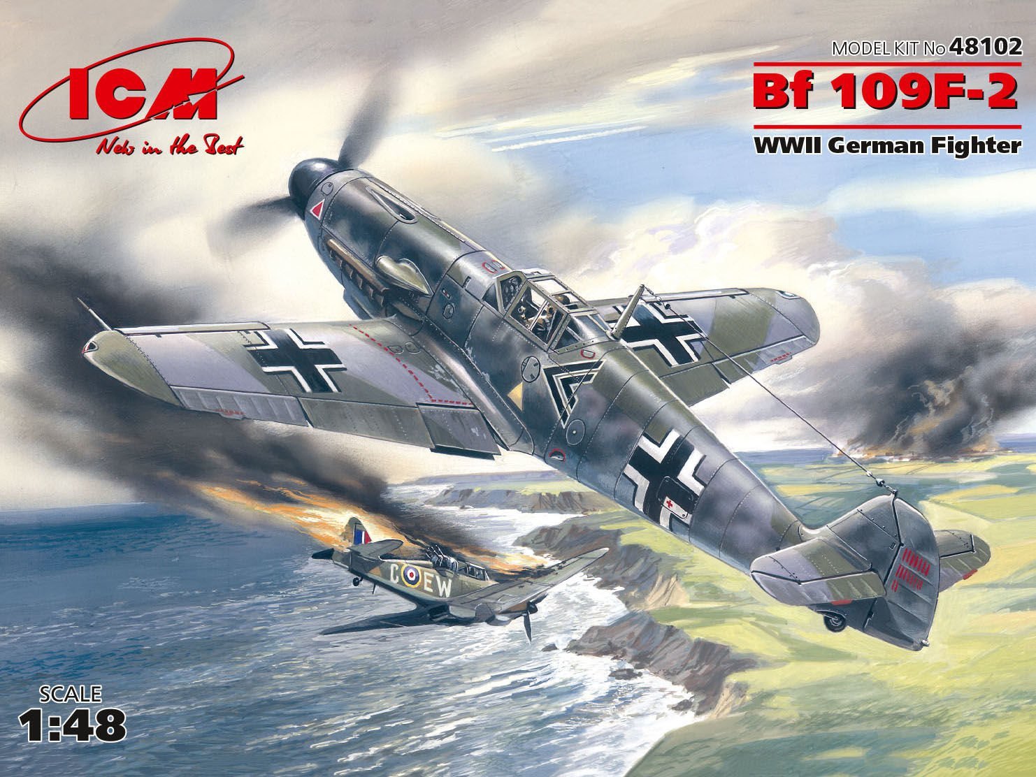 1/48 Messerschmitt Bf 109F-2 WWII German Fighter