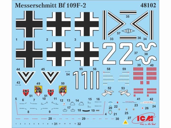 1/48 Messerschmitt Bf 109F-2 WWII German Fighter
