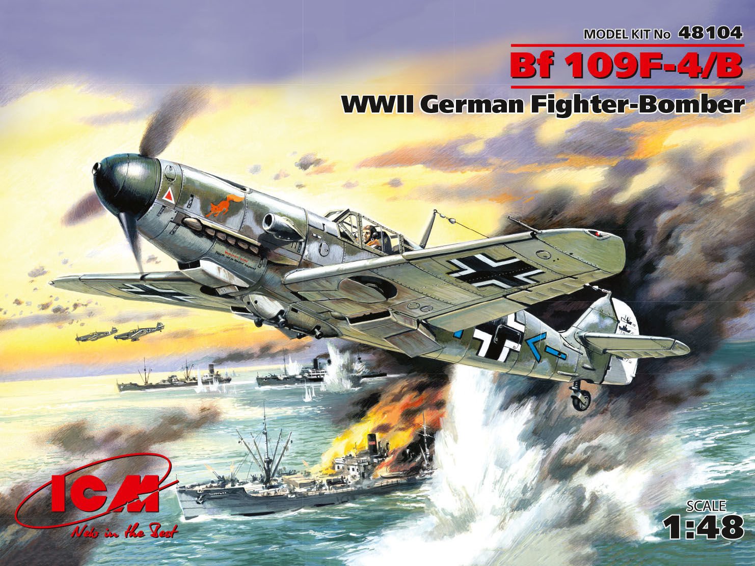 1/48 Messerschmitt Bf 109F-4/B WWII German Fighter-Bomber