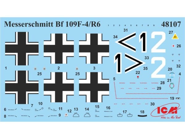 1/48 Messerschmitt Bf 109F-4/R6 WWII German Fighter