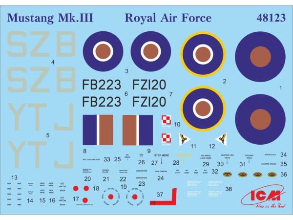 1/48 Mustang Mk.III WWII RAF Fighter