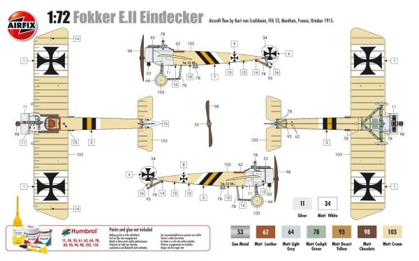 1/72 Fokker E.II Eindecker