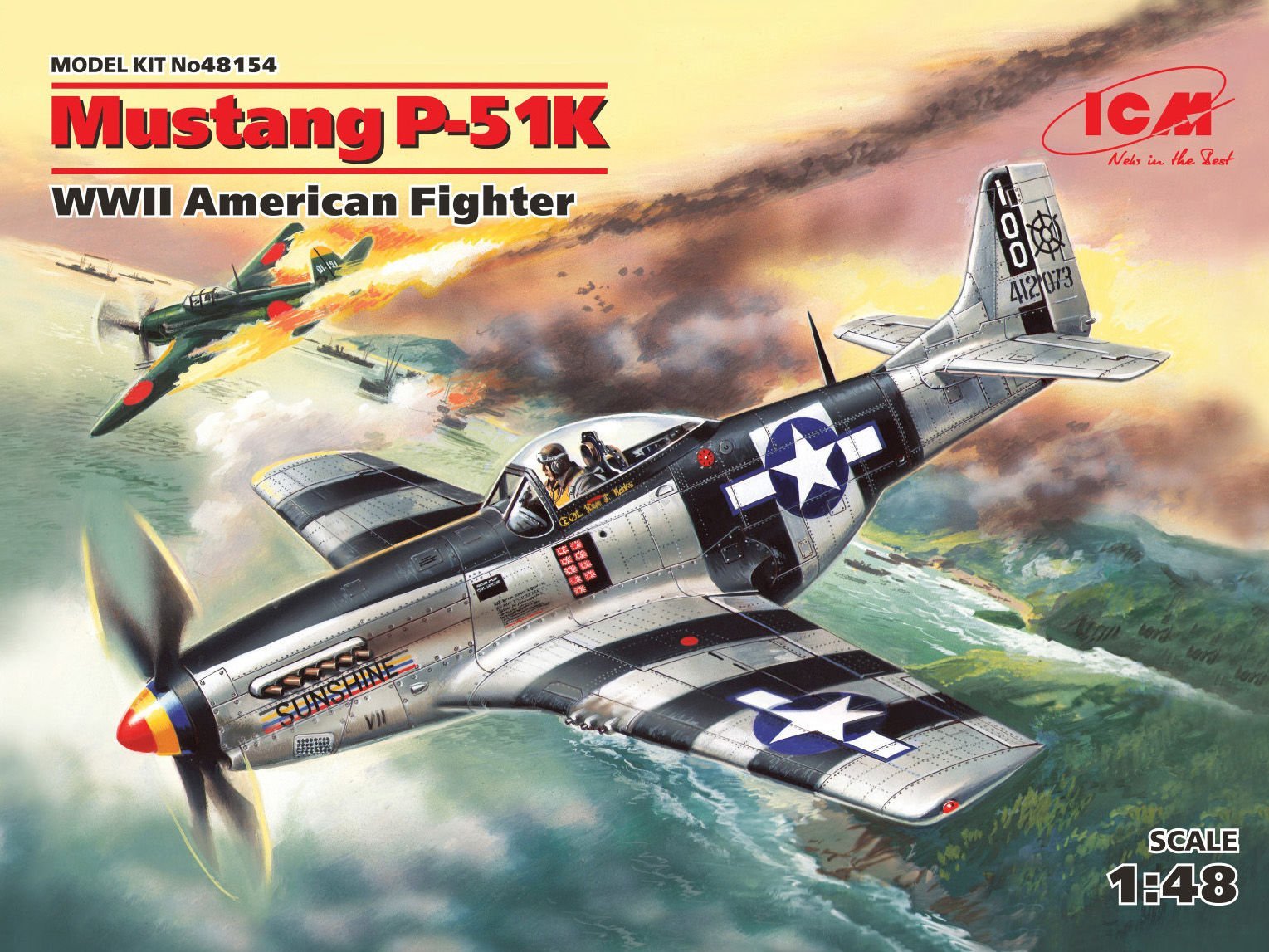 1/48 Mustang P-51K WWII American Fighter