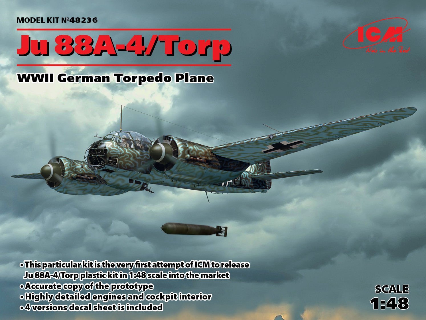 1/48 Ju 88A-4 Torp WWII German Torpedo Plane