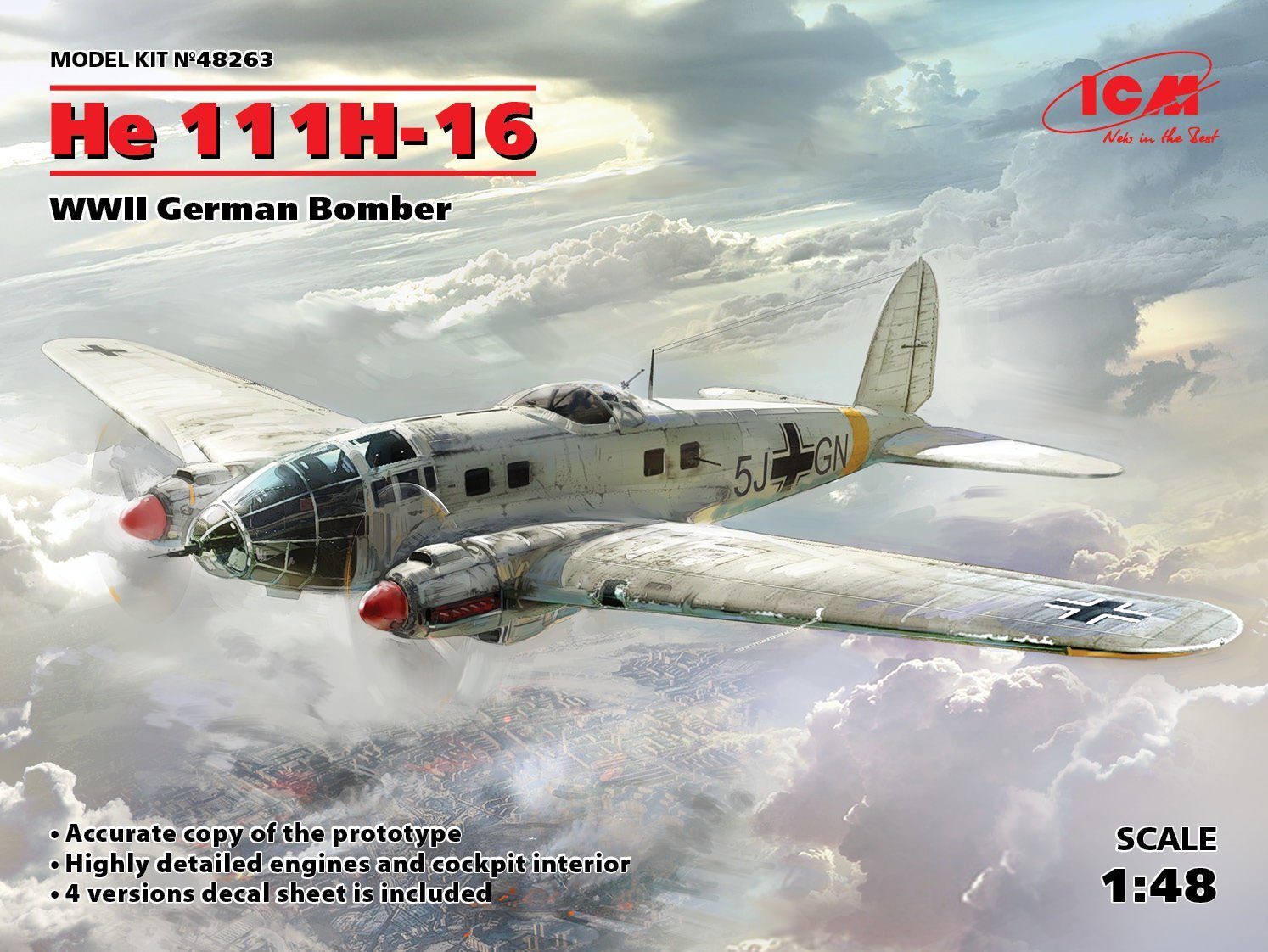 1/48 He 111H-16 WWII German Bomber
