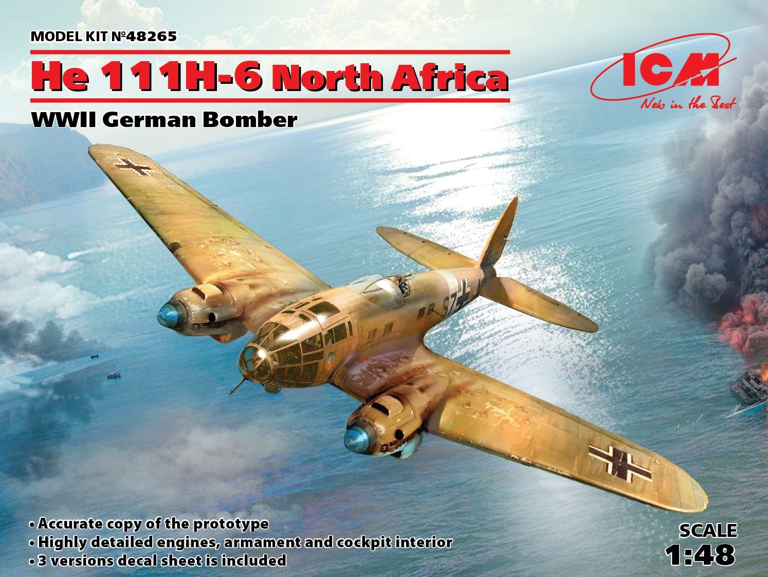 1/48 He 111H-6 North Africa WWII German Bomber