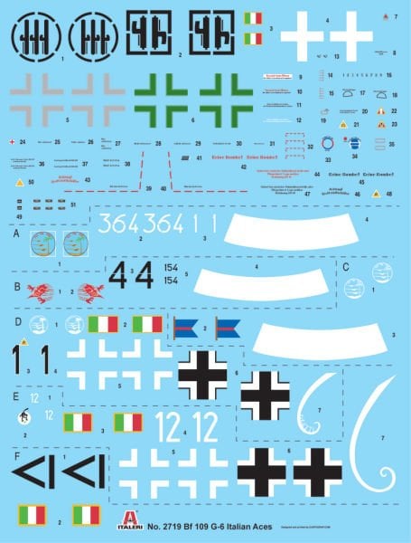 1/48   BF 109 G - 6 ''Italian ACES''