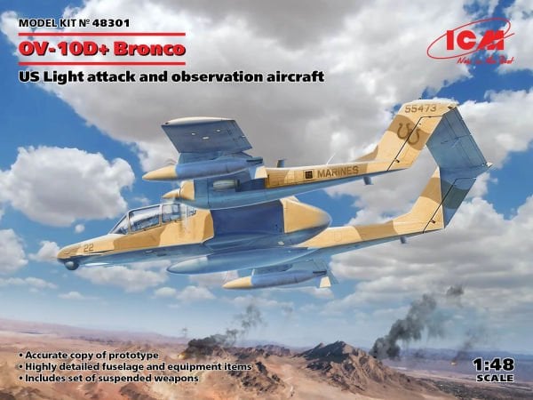 1/48  OV-10D+ Bronco Light attack and observation aircraft