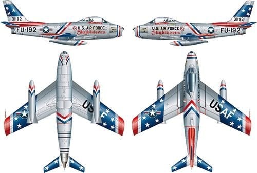 1/48  F - 86F SABRE JET “Skyblazers”