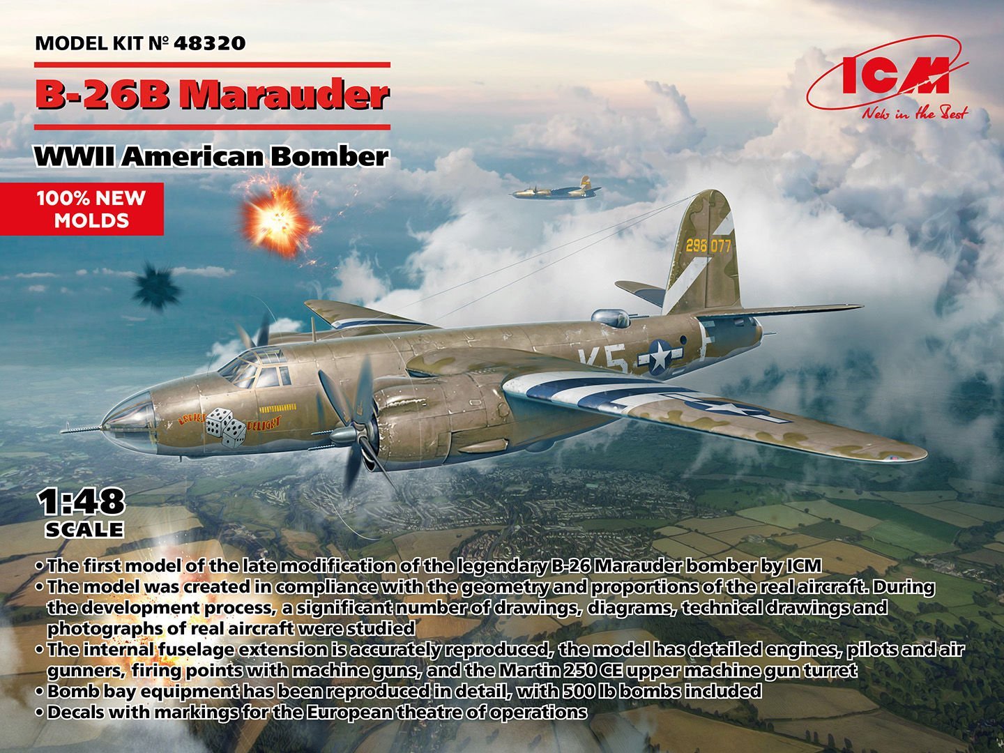 1/48 B-26B Marauder WWII American Bomber
