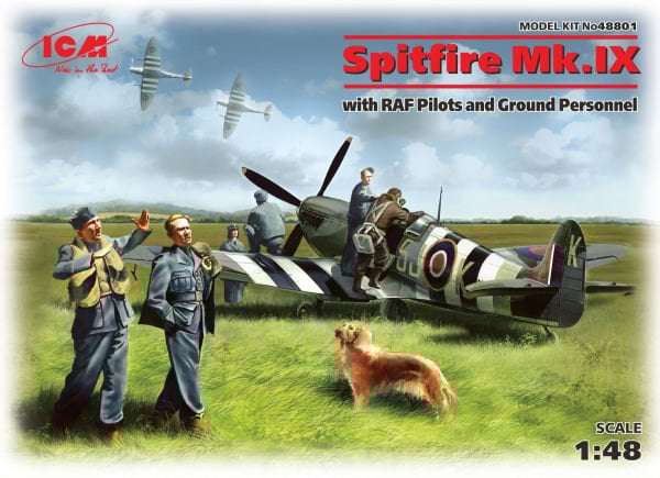 1/48 Spitfire Mk.IX with RAF Pilots and Ground Personnel