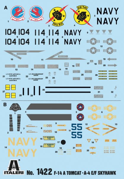 1/72    ''Top Gun'' F-14A vs A-4F