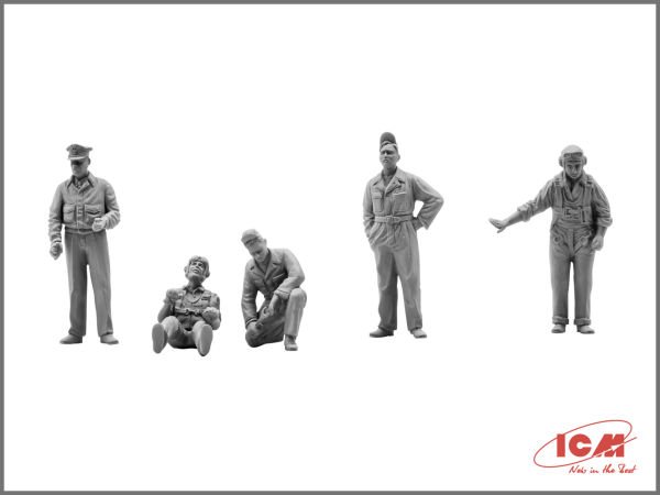 1/48 USAAF Pilots and Ground Personnel (1941-1945) 5 figures – 3 pilots, 2 mechanics