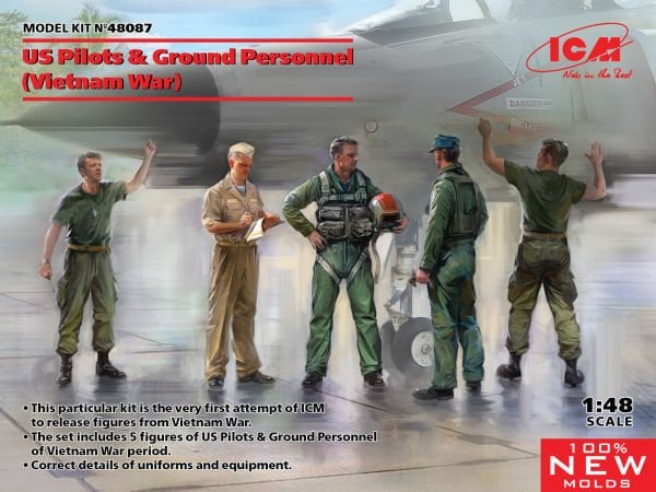 1/48  US Pilots & Ground Personnel (Vietnam War) (5 figures)