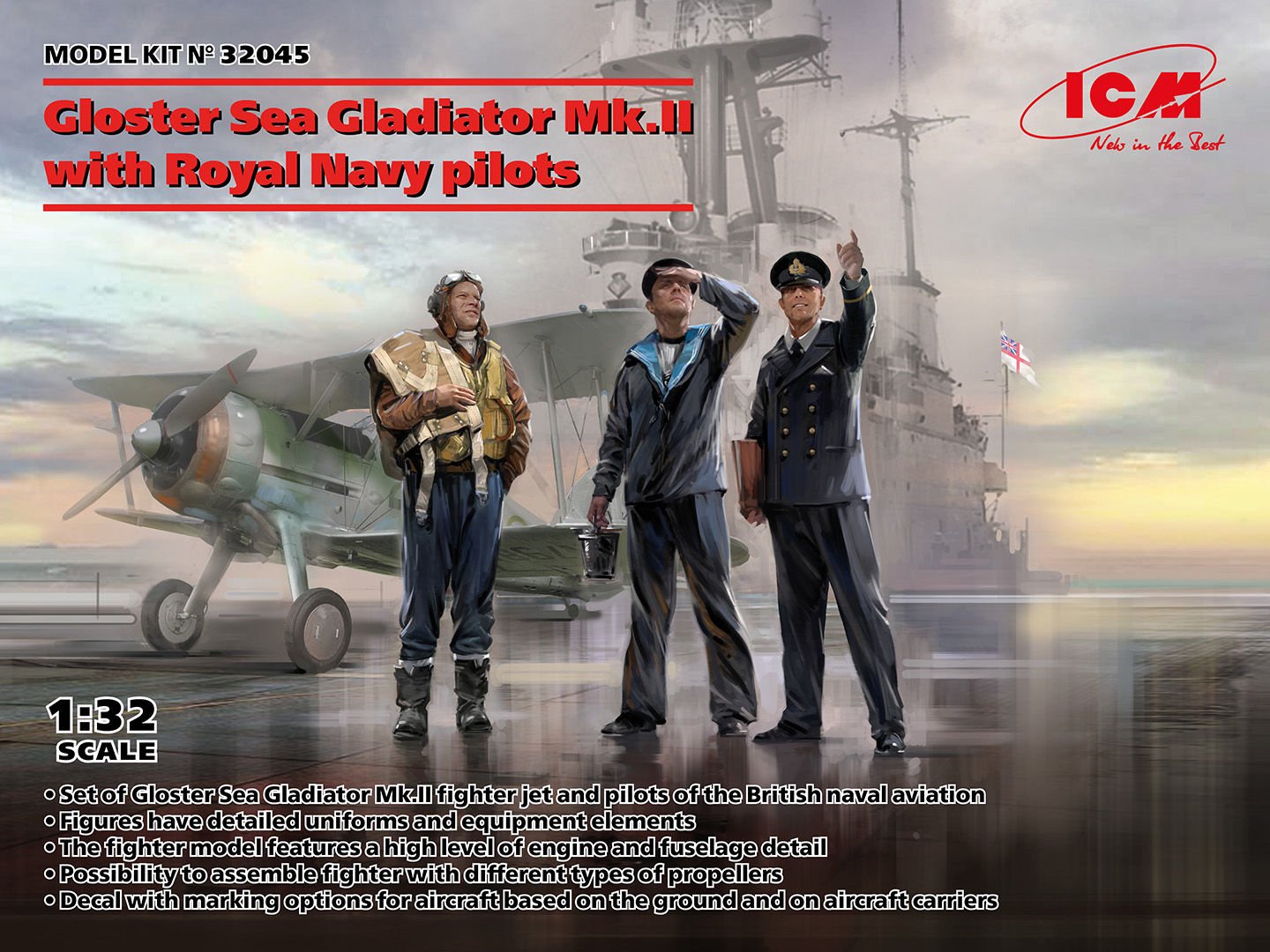 1/32 Gloster Sea Gladiator Mk.II With Royal Navy pilots