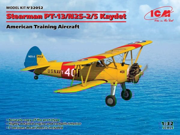 1/32 Stearman PT-13/N2S-2/5 Kaydet American Training Aircraft