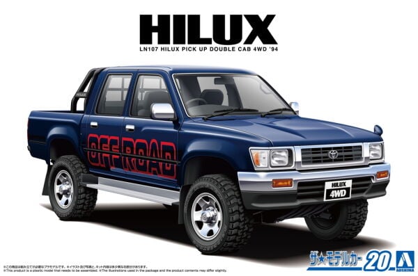 1/24 TOYOTA LN107 HILUX PICK UP DOUBLE CAB 4WD '94