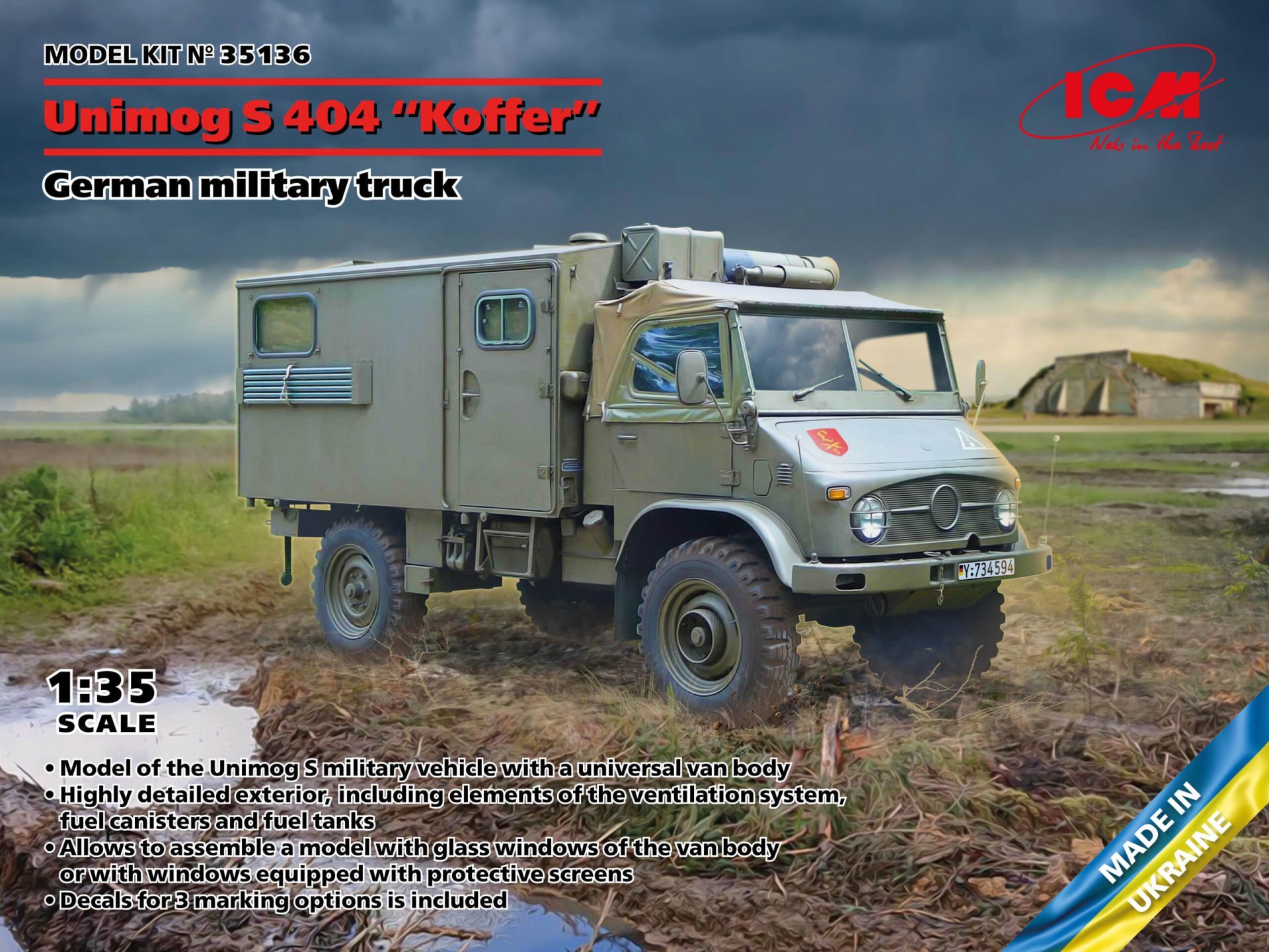 1/35 Unimog 404 S “Koffer” German military truck