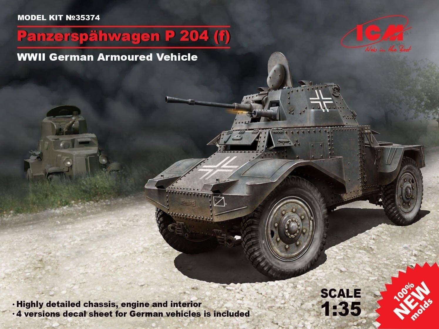 1/35 Panzerspähwagen P 204 (f) WWII German Armoured Vehicle