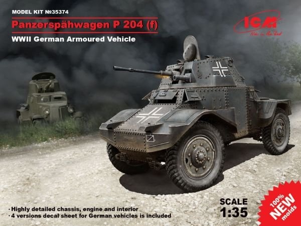 1/35 Panzerspähwagen P 204 (f) WWII German Armoured Vehicle