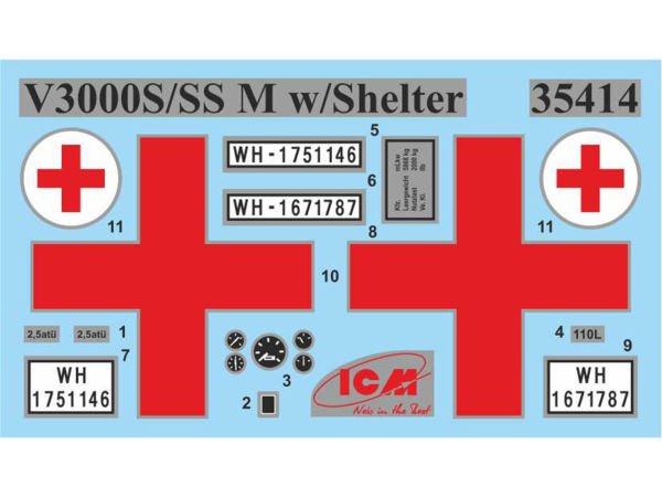 1/35 V3000S/SS M Maultier with Shelter WWII German Ambulance Truck