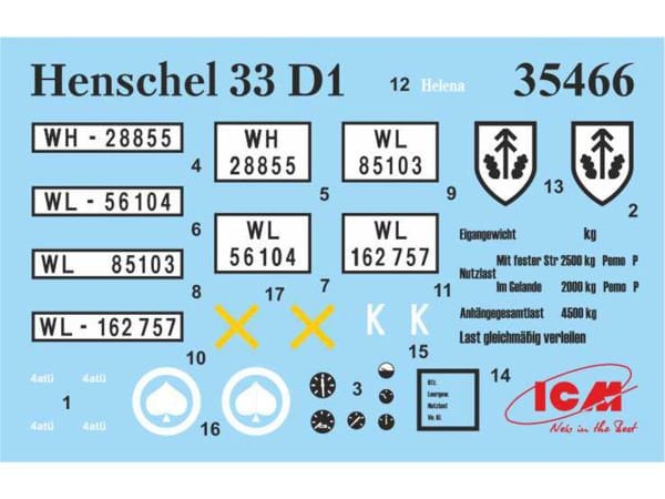 1/35 Henschel 33 D1 WWII German Army Truck