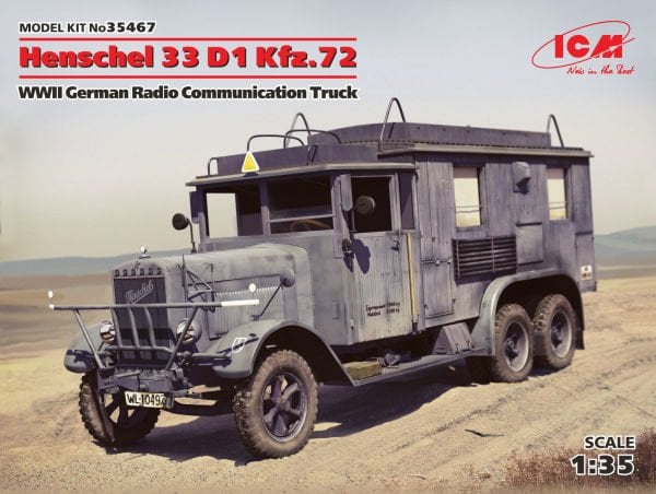 1/35 Henschel 33 D1 Kfz.72 WWII German Radio Communication Truc